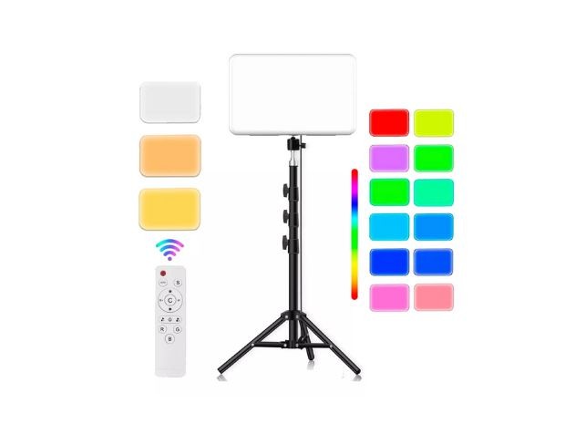 &u+ PANEL LED FOTOGRAFIA + LAMINAS 23CM X 16 CM + TRIPODE + CONTROL (4964)